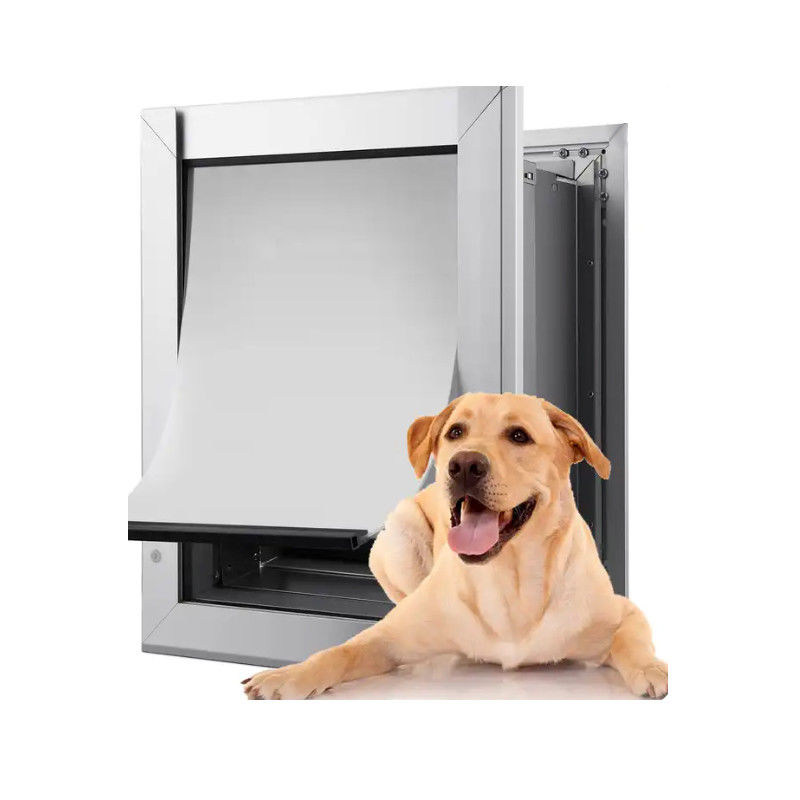 ISO9001 PET Güvenli Alüminyum PET Kapı Dört Yönlü Kapama Manyetik Kilitli Köpek Kapısı