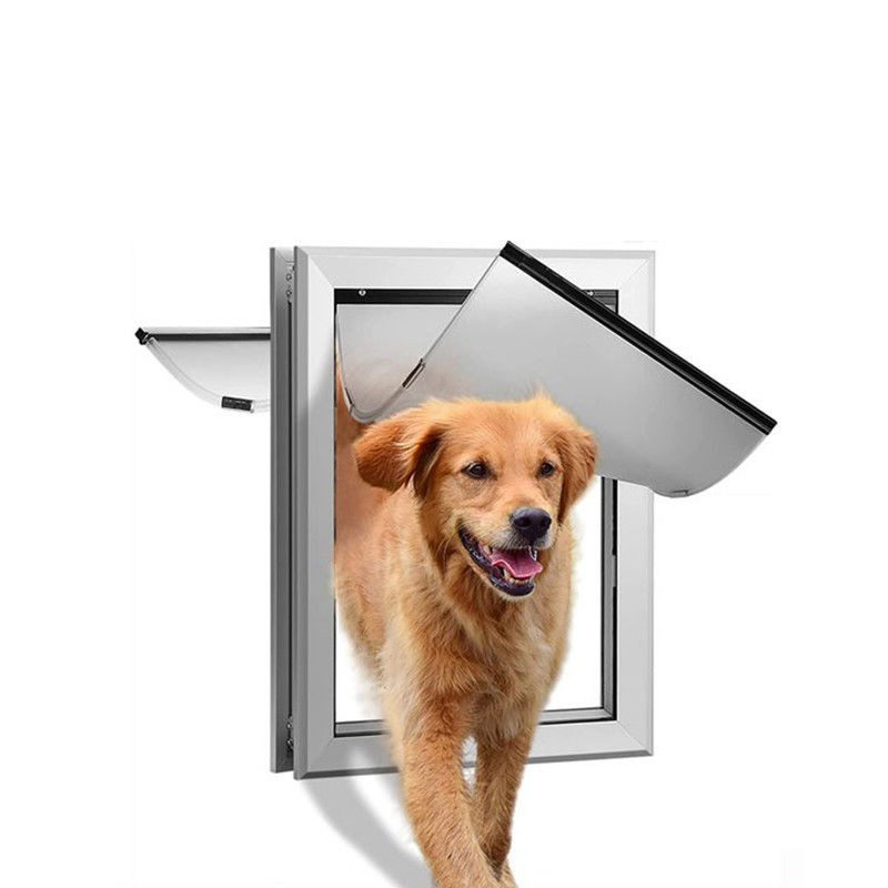 ISO9001 PET Güvenli Alüminyum PET Kapı Dört Yönlü Kapama Manyetik Kilitli Köpek Kapısı