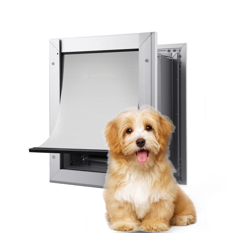 ISO9001 PET Güvenli Alüminyum PET Kapı Dört Yönlü Kapama Manyetik Kilitli Köpek Kapısı
