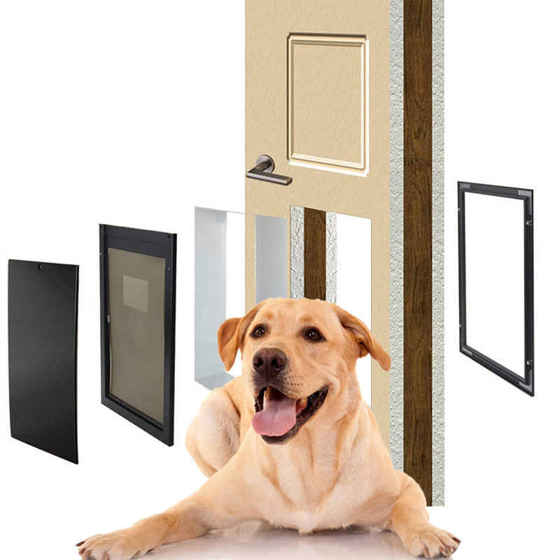 ISO9001 PET Güvenli Alüminyum PET Kapı Dört Yönlü Kapama Manyetik Kilitli Köpek Kapısı